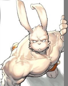 Rating: Safe Score: 0 Tags: abs angry anthro athletic biceps biped bird's-eye_view bottomwear chest_tuft clothed clothing e621 empty_eyes frown fur high-angle_view lagomorph leporid looking_at_viewer looking_up male mammal muscular muscular_anthro muscular_male paws pecs pose rabbit shorts simple_background solo standing teeth topless tuft uleezoo white_background white_body white_eyes white_fur User: bunchy7s