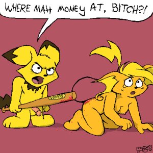 Rating: Explicit Score: 0 Tags: 1:1 all_fours anthro anthrofied balls blood bodily_fluids breasts dialogue duo e621 english_text female fur generation_1_pokemon generation_2_pokemon genitals low_res male male/female mammal nanimoose nintendo penis pichu pimp pokemon pokemon_(species) pokemorph pronounced_browridge raichu rodent tail text yellow_body yellow_fur User: bunchy7s