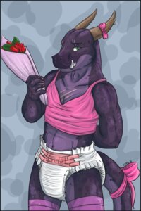Rating: Questionable Score: 0 Tags: anthro charryzarry clean_diaper clothed clothing crossdressing crys crys_the_hybrid diaper digital_media_(artwork) dragon e621 femboy flower green_eyes hi_res horn male mythological_creature mythological_scalie mythology pink_clothing plant ribbons rose_(flower) scalie solo tail wearing_diaper white_diaper User: bunchy7s