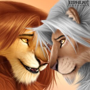 Rating: Safe Score: 0 Tags: 1:1 black_lips brown_nose detailed disney duo e621 eye_contact fangs felid feral fur hair inner_ear_fluff jocarra lion lips long_mouth looking_at_another low_res male male/male mammal mane orange_background orange_body orange_fur outside pantherine pink_nose realistic simba_(the_lion_king) simple_background sky snout tan_body tan_fur teeth the_lion_king timril timril_(character) tuft whiskers white_body white_fur white_hair white_mane yellow_sclera User: bunchy7s