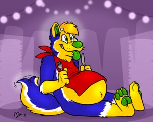 Rating: Safe Score: 0 Tags: 2010 anthro bright canid canine canis cutlery dax_(dax) domestic_dog e621 fork green_eyes husky kitchen_utensils knife male mammal nordic_sled_dog overweight overweight_anthro overweight_male paws solo spitz spookaboo tail tongue tools User: bunchy7s