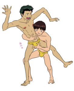 Rating: Explicit Score: 0 Tags: 2boys balls briefs bulge gay grabbing_bulge hand_on_bulge hand_on_crotch male male_only matching_outfits matching_underwear molestation neon_genesis_evangelion open_mouth rule34 same_clothing shinji_ikari smile speedo squeezing_balls tagme toji_suzuhara underwear yaoi yellow_briefs User: bunchy7s