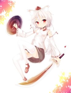 Rating: Safe Score: 0 Tags: animal_humanoid armwear bare_shoulders blush bottomwear canid canid_humanoid canine canine_humanoid canis clothing detached_sleeves dog_humanoid domestic_dog e621 female grey_hair hair hat headgear headwear hi_res humanoid jumping leaf legwear mammal mammal_humanoid melee_weapon momiji_inubashiri open_mouth panties panty_shot red_eyes riuichi shield short_hair simple_background skirt solo sword tail thigh_highs tokin_hat touhou underwear weapon User: bunchy7s