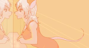 Rating: Safe Score: 0 Tags: aliasing anthro bent_over blue_eyes clothed clothing digital_media_(artwork) dress e621 female fully_clothed hair half-length_portrait looking_at_mirror looking_at_object mammal mirror mouse murid murine oekaki portrait reflection restricted_palette rodent shrl side_view solo stare tail white_hair User: bunchy7s