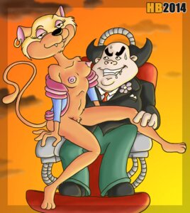 Rating: Questionable Score: 0 Tags: anthro bottomless breasts clothed clothing dic_entertainment domestic_cat duo e621 felid feline felis female hentai_boy_(artist) human kidd_video male mammal master_blaster nipples she_lion_(copycats) User: bunchy7s