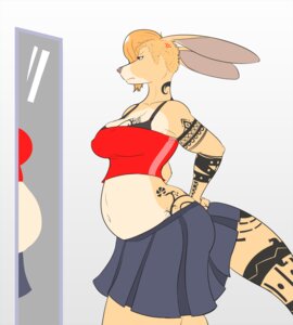 Rating: Questionable Score: 0 Tags: angry anthro arm_tattoo belly biceps big_belly big_breasts bottomwear bra breast_tattoo breasts butt butt_tattoo cleavage clothed clothing cross-popping_vein e621 early_pregnancy female fully_clothed kangaroo looking_at_mirror looking_at_object looking_at_reflection looking_at_self macropod mallory_dunn mammal marsupial midriff mirror muscular muscular_anthro muscular_female navel pregnant pregnant_anthro pregnant_female reflection ritts skirt solo tail tail_tattoo tattoo topwear tube_top underwear vein User: bunchy7s