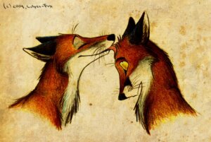Rating: Safe Score: 0 Tags: 2010 ambiguous_gender canid canine culpeofox duo e621 eyes_closed feral fox licking mammal tongue tongue_out User: bunchy7s
