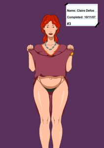 Rating: Questionable Score: 0 Tags: claire_defoe clothing daria dress dress_lift female light-skinned_female light_skin omni panties pregnant red_hair rule34 tagme User: bunchy7s