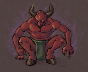 Rating: Safe Score: 0 Tags: abstract_background anthro bottomwear bovid bovine clothing crouching e621 european_mythology greek_mythology hooves horn lightdevil loincloth male mammal minotaur muscular muscular_male mythology simple_background solo User: bunchy7s