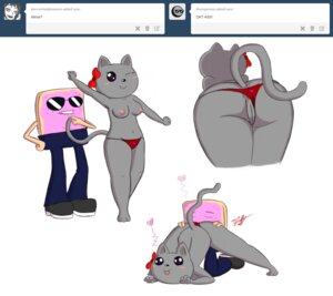 Rating: Explicit Score: 0 Tags: accessory anthro anus ask_blog barry_cherry_popper_(timoteihiv) bite biting_lip biting_own_lip blush bow_(feature) bow_accessory bow_ribbon butt clothing domestic_cat duo e621 english_text eyewear fan_character felid feline felis female food food_creature genitals hair_accessory hair_bow hair_ribbon heart_symbol lips lulubelle_(timoteihiv) mammal meme nyan_cat_(copyright) nyan_ho_(timoteihiv) panties pop-tarts pose ribbons self_bite simple_background solo_focus sunglasses text timoteihiv tumblr underwear vulva white_background User: bunchy7s