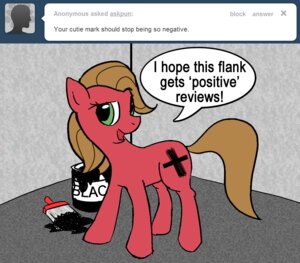 Rating: Safe Score: 0 Tags: 2012 ask_pun brown_hair brush comic cutie_mark e621 earth_pony english_text equid equine false_positive fan_character female feral green_eyes hair hasbro horse humor mammal my_little_pony paint paintbrush pony pun pun_pony quadruped tail text tumblr unknown_artist User: bunchy7s