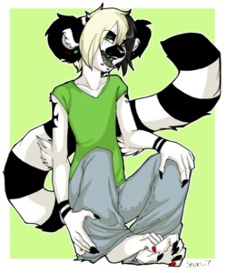 Rating: Safe Score: 0 Tags: 2007 alternative_fashion anthro baggy biped bottomwear clothed clothing crossgender e621 ear_piercing emo feet glamfur heterochromia lemur male mammal oversized_bottomwear oversized_clothing oversized_pants pants piercing prehensile_feet primate ring-tailed_lemur shirt simple_background sitting solo strepsirrhine tail toes topwear zeriara zeriara_(character) User: bunchy7s