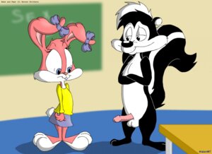 Rating: Explicit Score: 0 Tags: anthro babs_bunny balls barefoot black_fur blackboard clothing female fur furry indoors interspecies looking_at_another looking_down male mammal mustelid nude penis pepe_le_pew pink_fur rabbit rule34 skunk smooth_fur standing tagme tiny_toon_adventures uncensored warner_brothers white_fur User: bunchy7s