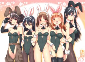 Rating: Questionable Score: 0 Tags: akiyama_yukari black_hair blue_eyes blush bodysuit breast_size_difference breasts brown_hair bunny_costume clothing costume e621 fake_ears fake_rabbit_ears female girls_und_panzer group hair hattori_(junoct2000) human isuzu_hana legwear long_hair mammal nishizumi_miho not_furry open_mouth pantyhose purple_eyes red_hair reizei_mako skinsuit takebe_saori tight_clothing yellow_eyes User: bunchy7s