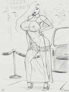 Rating: Explicit Score: 0 Tags: 2002 arm_gloves car clothes disney dress eyeshadow female hair_over_one_eye hand_on_hip hand_on_thigh heels hourglass_figure jessica_rabbit julius_zimmerman long_hair monochrome nipples red_carpet rule34 standing stockings transparent_dress who_framed_roger_rabbit User: bunchy7s