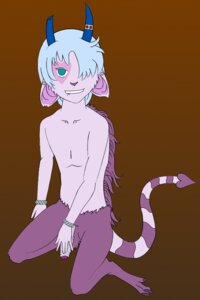 Rating: Explicit Score: 0 Tags: balls blue_eyes blue_hair demon e621 foreskin fur genitals gradient_background hair heart_symbol hooves horn kneeling looking_at_viewer male nude partially_retracted_foreskin penis presenting purple_body purple_fur purple_penis simple_background smile solo spread_legs spreading tail unknown_artist User: bunchy7s