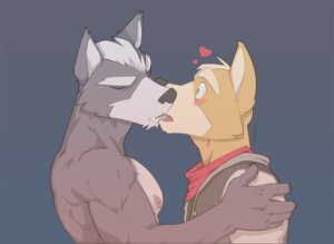 Rating: Safe Score: 0 Tags: anthro blush canid canine canis clothed clothing duo e621 eyes_closed fox fox_mccloud grey_background heart_symbol kissing male male/male mammal nintendo nipples open_mouth romantic romantic_couple simple_background star_fox superslickslasher topless wolf wolf_o'donnell User: bunchy7s Rating: Safe Score: 0 Tags: anthro blush canid canine canis clothed clothing duo e621 eyes_closed fox fox_mccloud grey_background heart_symbol kissing male male/male mammal nintendo nipples open_mouth romantic romantic_couple simple_background star_fox superslickslasher topless wolf wolf_o'donnell User: bunchy7s