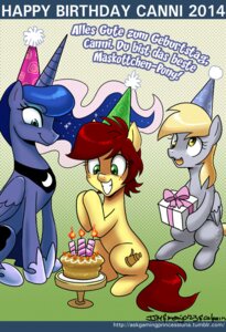 Rating: Safe Score: 0 Tags: 2014 birthday blonde_hair blue_body blue_eyes blue_feathers blue_hair cake candle canni_soda_(galacon) cutie_mark derpy_hooves_(mlp) dessert e621 equid equine fan_character feathered_wings feathers female feral food freckles friendship_is_magic german_text gift green_eyes grey_body grey_feathers group hair happy hasbro horn john_joseco mammal my_little_pony mythological_creature mythological_equine mythology pegasus princess_luna_(mlp) smile text translated winged_unicorn wings User: bunchy7s