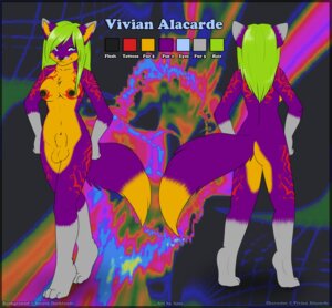 Rating: Explicit Score: 0 Tags: ajna animal_genitalia anthro balls biped blue_eyes breasts canid canine dipstick_tail e621 fox fully_sheathed genitals green_hair gynomorph hair intersex mammal markings model_sheet nipple_piercing nipples piercing sheath solo tail tail_markings tattoo vivian_alacarde User: bunchy7s