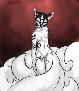 Rating: Explicit Score: 0 Tags: anthro breasts canine ear_piercing female fortuna fox fur furry green_eyes markings multi_tail nipples nude piercing plantigrade pussy rule34 solo standing tahu'ni tail tails User: bunchy7s