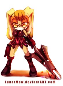 Rating: Safe Score: 0 Tags: anthro brown_eyes cattleya cosplay crossover crossover_cosplay e621 eyewear female glasses holding_melee_weapon holding_object holding_sword holding_weapon lagomorph leporid lunarmew mammal mature_anthro mature_female melee_weapon queen's_blade rabbit sega solo sonic_the_hedgehog_(series) sword text url vanilla_the_rabbit weapon User: bunchy7s