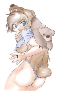 Rating: Questionable Score: 0 Tags: 2006 bear blue_eyes blush breasts butt clothed clothing e621 female humanoid looking_back mammal miranda_leigh open_mouth plushie polyanthrope simple_background skimpy solo species_transformation surprised transformation under_boob underwear white_background User: bunchy7s