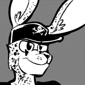 Rating: Safe Score: 0 Tags: 1:1 anthro black_and_white black_clothing black_hat black_headwear cheetah clothing conditional_dnp e621 eyewear felid feline glasses hat headgear headwear hybrid jolly_roger jonas lagomorph leporid low_res male mammal monochrome pantherine pirate rabbit saint_john_(loki14127) skull_and_crossbones smile smirk solo User: bunchy7s