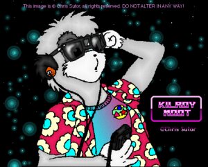 Rating: Safe Score: 0 Tags: anthro chris_sutor clothed clothing e621 english_text holding_object kilroy_moot male mammal solo star text unknown_species User: bunchy7s