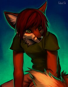 Rating: Safe Score: 0 Tags: 2012 anthro brown_hair canid canine digital_media_(artwork) digital_painting_(artwork) dipstick_tail e621 falvie female fox fur green_eyes hair mammal markings orange_body orange_fur painting_(artwork) solo tail tail_markings User: bunchy7s