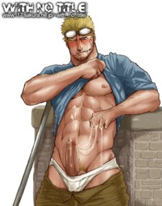 Rating: Explicit Score: 0 Tags: 1boy 2004 archived_source balls bandaid bandaid_on_cheek bara blonde_hair blue_eyes blue_shirt blush briefs censored cid_highwind cum cum_on_body erection final_fantasy final_fantasy_vii gay male male_only mosaic_censoring muscular nipples one_eye_closed penis pubic_hair rule34 shirt_lift simple_background underwear video_games white_background white_underwear with_no_title yaoi User: bunchy7s