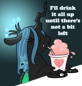 Rating: Safe Score: 0 Tags: 2012 arthropod beverage changeling_(mlp) cuteosphere e621 english_text female feral friendship_is_magic hasbro heart_symbol milkshake my_little_pony queen_chrysalis_(mlp) slightly_chubby solo text User: bunchy7s