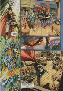 Rating: Safe Score: 0 Tags: anthro blockage_(layout) canid canine comic duo_focus e621 eyes_close-up feral four_frame_image group holding_object holding_weapon human khoo_fuk_lung machine malaysian_text male male_human mammal manhua melee_weapon metallic_body polearm robot robot_feral saint scan spear speech_bubble text translated vertical_blockage weapon User: bunchy7s