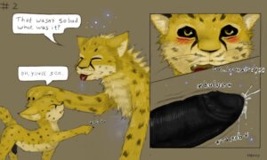 Rating: Explicit Score: 0 Tags: 5:3 anthro big_penis cheetah comic dialogue duo e621 english_text erection felid feline feral genitals hexxy hyper jamii larger_male male male/male mammal penis potion size_difference small_but_hung smaller_male tail text young young_feral User: bunchy7s