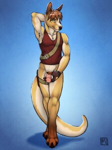 Rating: Explicit Score: 0 Tags: 2014 3:4 3_toes abs anthro armpit_hair athletic balls belt biceps biped body_hair bottomless brown_hair claws clothed clothing digitigrade e621 ear_piercing feet fingerless_gloves fur genitals gloves gradient_background hair half-erect hand_behind_head handwear hi_res humanoid_genitalia humanoid_penis kangaroo leg_markings looking_at_viewer macropod male mammal markings marsupial marty_(kabscorner) muscular muscular_anthro pecs penis piercing pink_penis pose shadow shirt simple_background socks_(marking) solo standing tan_body tan_fur tank_top tight_clothing toe_claws toes topwear tsaiwolf yellow_eyes User: bunchy7s
