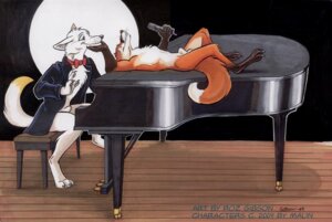 Rating: Explicit Score: 0 Tags: 2009 animal_genitalia anthro balls bottomless bottomless_anthro bottomless_male bow_(feature) bow_tie canid canine canis clothed clothing duo e621 electronics fox fully_sheathed genitals grand_piano keyboard_instrument lying male mammal microphone musical_instrument nude on_back on_piano piano playing_music playing_piano roz_gibson sheath suit tail wolf User: bunchy7s