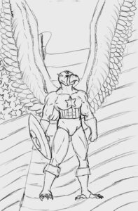 Rating: Safe Score: 0 Tags: 2008 4_toes abs accipitrid accipitriform alternate_species american_eagle american_flag anisodactyl anthro avian avian_feet bald_eagle beak biceps biped bird black_and_white boots captain_america claws clothing costume e621 eagle feathered_wings feathers feet flag footwear furrification hi_res male marvel monochrome muscular muscular_anthro muscular_male ncrediblecarl pecs plantigrade sea_eagle shield shoes sketch solo standing star superhero talons toe_claws toes united_states_of_america winged_arms wings User: bunchy7s