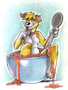 Rating: Questionable Score: 0 Tags: abstract_background alphabet alphabet_soup anthro anthrofied arody bath big_bowl big_spoon bowl breasts canid canine canis collar container cutlery domestic_dog e621 featureless_breasts female fingers food hi_res holding_object holding_spoon kitchen_utensils letter licking looking_at_viewer mammal martha_lorraine martha_speaks micro noodles partially_submerged simple_background smile solo soup spoon tongue tongue_out tools water User: bunchy7s