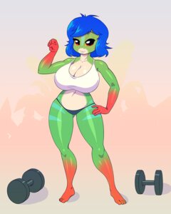 Rating: Safe Score: 0 Tags: 2014 4:5 amphibian anthro barbell big_breasts biped blue_body blue_hair blue_skin breasts cleavage clothed clothing e621 feet female frog green_body green_skin hair hindpaw looking_at_viewer navel nitro non-mammal_breasts paws red-eyed_treefrog red_body red_eyes red_skin short_hair smile solo standing stripes tree_frog underwear User: bunchy7s