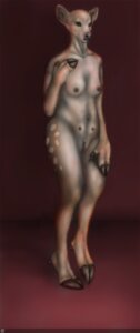 Rating: Explicit Score: 0 Tags: anthro biped black_lips breasts breasts_and_teats brown_eyes clitoris deer e621 female genitals hooves lips mammal nipples nude pose simple_background solo splice_(artist) standing teats vulva User: bunchy7s