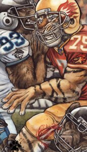 Rating: Safe Score: 0 Tags: 2010 5_fingers american_football anthro armor bear blood blotch bodily_fluids brown_body brown_fur clenched_teeth detailed e621 felid fingers fisher_kingston football_helmet forester_universe fur group headgear helmet male mammal nfl official_art out_of_position pantherine sport striped_body striped_fur stripes suid suine sus_(pig) teeth tiger whiskers wild_boar User: bunchy7s