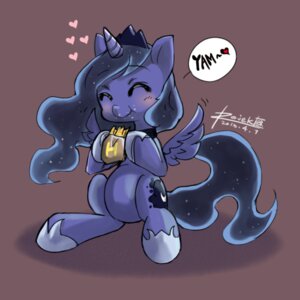 Rating: Safe Score: 0 Tags: 1:1 2013 blue_body blue_feathers blue_fur blue_hair blush crown cutie_mark e621 eating english_text equid equine eyes_closed feathered_wings feathers female feral food friendship_is_magic fur hair hasbro headgear heart_symbol holding_food holding_object horn low_res mammal multicolored_hair my_little_pony mythological_creature mythological_equine mythology princess_luna_(mlp) rojek-kor simple_background solo tail text two_tone_hair winged_unicorn wings User: bunchy7s