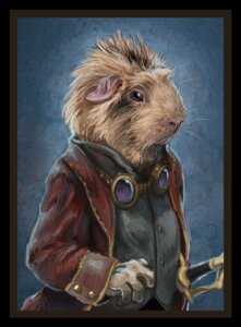 Rating: Safe Score: 0 Tags: 2010 alternative_fashion anthro black_border blue_background border caviid e621 eyewear goggles guinea_pig half-length_portrait keaze male mammal melee_weapon painting_(object) portrait rodent sabre_(weapon) simple_background solo steampunk sword textured_background weapon User: bunchy7s