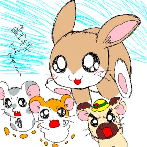 Rating: Safe Score: 0 Tags: 1:1 aliasing ambiguous_gender black_text blush blush_lines bodily_fluids boss_(hamtaro) brown_body brown_fur chasing cricetid digital_drawing_(artwork) digital_media_(artwork) e621 feral flat_colors fur grey_body grey_fur group hamster hamtaro hamtaro_(series) japanese_text lagomorph leporid low_res mammal open_mouth orange_body orange_fur oxnard_(hamtaro) pawpads pink_pawpads rabbit red_blush rodent running scared simple_background smile sunflower_seed sweat sweatdrop tan_body tan_fur text unknown_artist whiskers white_body white_fur User: bunchy7s