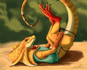 Rating: Explicit Score: 0 Tags: 4_fingers agamid animal_genitalia anthro bent_legs biped black_bottomwear black_claws black_clothing blue_clothing blue_topwear bottomwear claws cloaca clothing clothing_pull countershading curled_tail digitigrade e621 female fingers freckles frill_(anatomy) frilled_lizard furgonomics genitals gloves_(marking) hands_on_legs hands_on_own_legs hands_on_own_thighs hands_on_thighs hands_under_legs holding_both_legs holding_both_thighs holding_legs_up leg_markings legs_up lizard long_tail looking_aside looking_at_viewer lying markings membrane_(anatomy) membranous_frill neck_frill on_back on_ground orange_body orange_eyes orange_scales orange_sclera panties panty_pull raised_hips red_markings reptile scales scalie shirt signature snout socks_(marking) solo striptease syrinoth tail tank_top tapering_tail topwear underwear underwear_pull vertical_cloaca User: bunchy7s