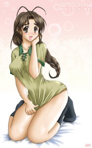 Rating: Questionable Score: 0 Tags: 385_(artist) blush bottomless brown_eyes brown_hair bubble_background female footwear long_hair love_hina milestone_celebration mutsumi_otohime rule34 shirt shirt_pull shirt_tug smile smiling socks User: bunchy7s