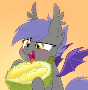 Rating: Safe Score: 0 Tags: bat bat_pony blush durian e621 equid equine fan_character fangs female feral food fruit fur goatanimedatingsim hair hasbro horse hybrid licking long_hair mammal membrane_(anatomy) membranous_wings midnight_blossom my_little_pony open_mouth plant pony pupils simple_background slit_pupils small_wings smile solo teeth tongue tongue_out wings User: bunchy7s