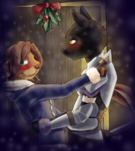 Rating: Safe Score: 0 Tags: 2012 anthro armor blush canid canine canis clothing duo e621 female fingerless_gloves gloves handwear hi_res holly_(plant) katelijne looking_at_viewer male male/female mammal mustelid otter plant romantic romantic_ambiance romantic_couple schitzofox snow winter wolf User: bunchy7s