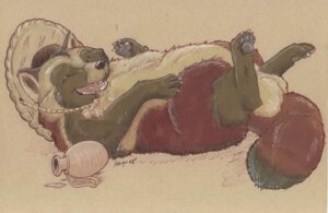 Rating: Explicit Score: 0 Tags: 4_toes akelavincent balls balls_on_tail big_balls brown_body brown_fur canid canine clothing e621 feet feral fur genitals hat hat_only headgear headgear_only headwear headwear_only huge_balls hyper hyper_balls hyper_genitalia inner_ear_fluff lying male mammal mostly_nude nude on_back overweight overweight_feral overweight_male raccoon_dog red_body red_fur solo tail tanuki toes tongue tuft User: bunchy7s