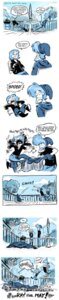 Rating: Safe Score: 0 Tags: absurd_res arachnid arachnophobia arthropod blue_theme clothing comic duo e621 english_text female hi_res horde human humor ktshy long_image male mammal panicking patio screaming shirt simple_background spider tall_image text topwear white_background User: bunchy7s