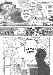 Rating: Safe Score: 0 Tags: anthro canid canine canis clothing comic cotton_(artist) dialogue domestic_dog e621 english_text food fur greyscale haplorhine heart_symbol male mammal monkey monochrome natsume_(tooboe_bookmark) nitobe noguchi primate text tooboe_bookmark tuft User: bunchy7s